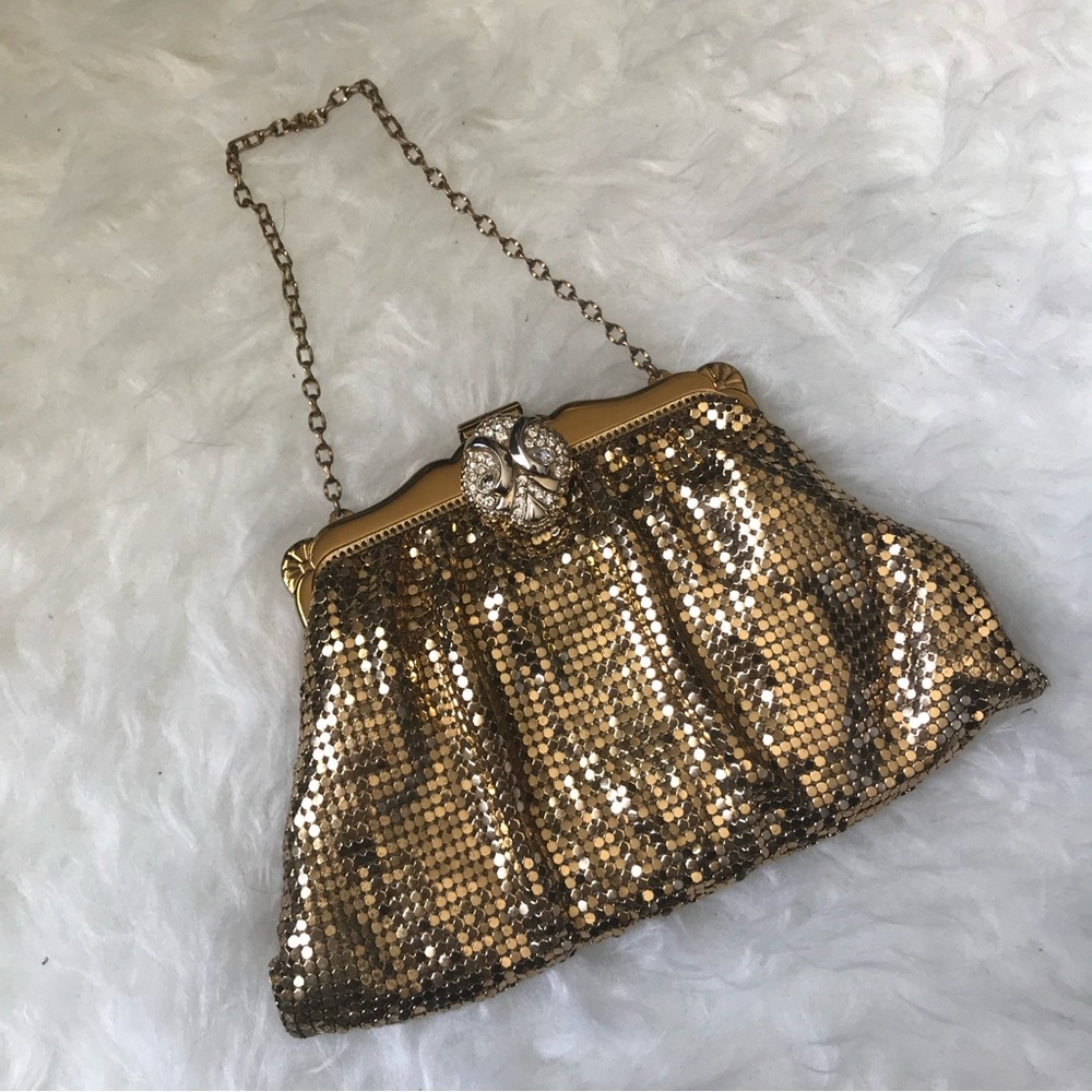 Vintage Whiting & Davis gold mesh purse